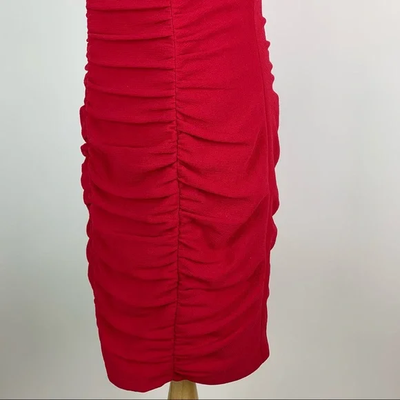 Nanette Lepore Pink Ruched Dress Sz 8 - Picture 8 of 13